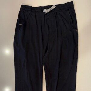 Vuori Athletic Pants, Black, Zippered Back Pocket, Drawstring Waist, Men's L